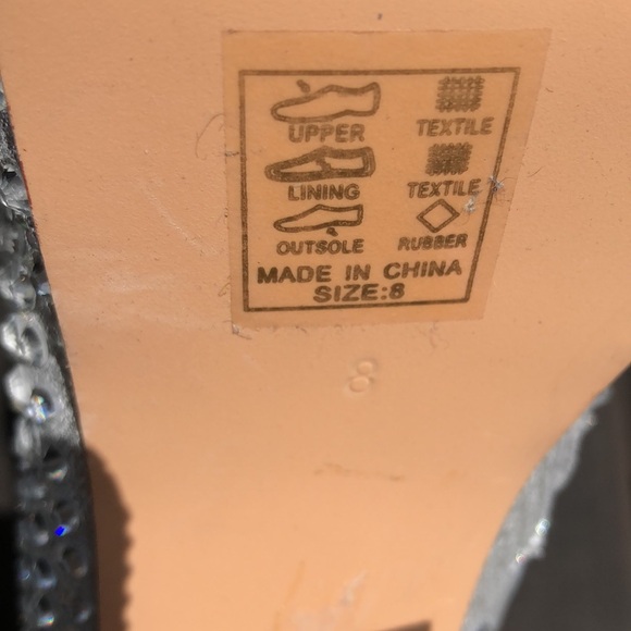 8 Disco Sparkle Azalea Wang Rhinestone Boots Platform Halloween Costume Bowie - Picture 5 of 10